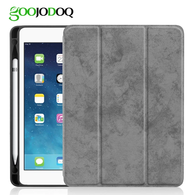 For iPad Pro 10.5 Case with Pencil Holder, GOOJODOQ Ultra Slim