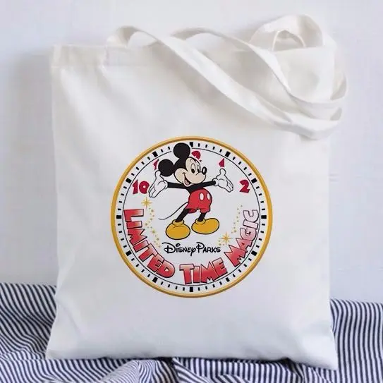 Дисней Микки Маус мультфильм леди плюшевая сумка для плеча сумки Женская модная парусиновая Сумочка девушка подарок сумка шоппер