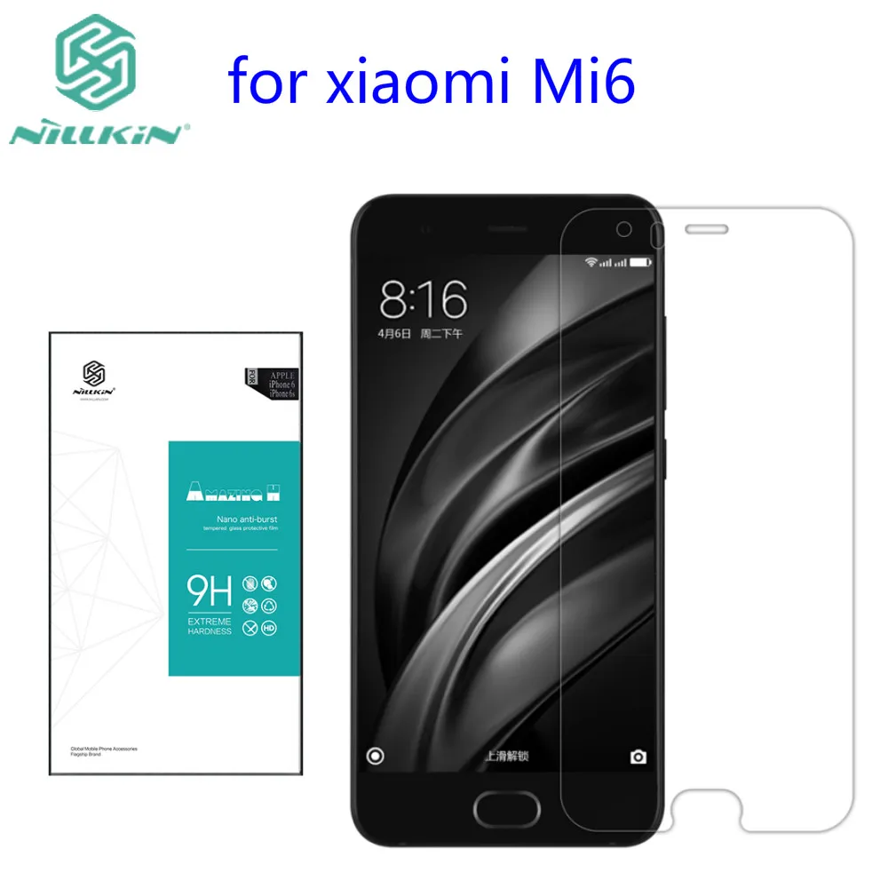 spesifikasi Untuk xiaomi mi6 Kaca Tempered Nillkin Menakjubkan H H + PRO Anti ledakan Tempered Kaca Screen Protector Untuk Xiaomi 6 (5.15 inch)