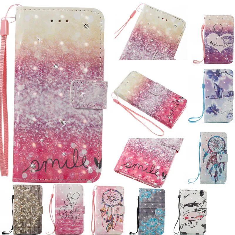 

Hot For Samsung J3 J5 J7 A3 A5 Case 3D diamond cartoon Leather Flip Wallet Magnetic Card slot Phone Case For Samsung J720 J520
