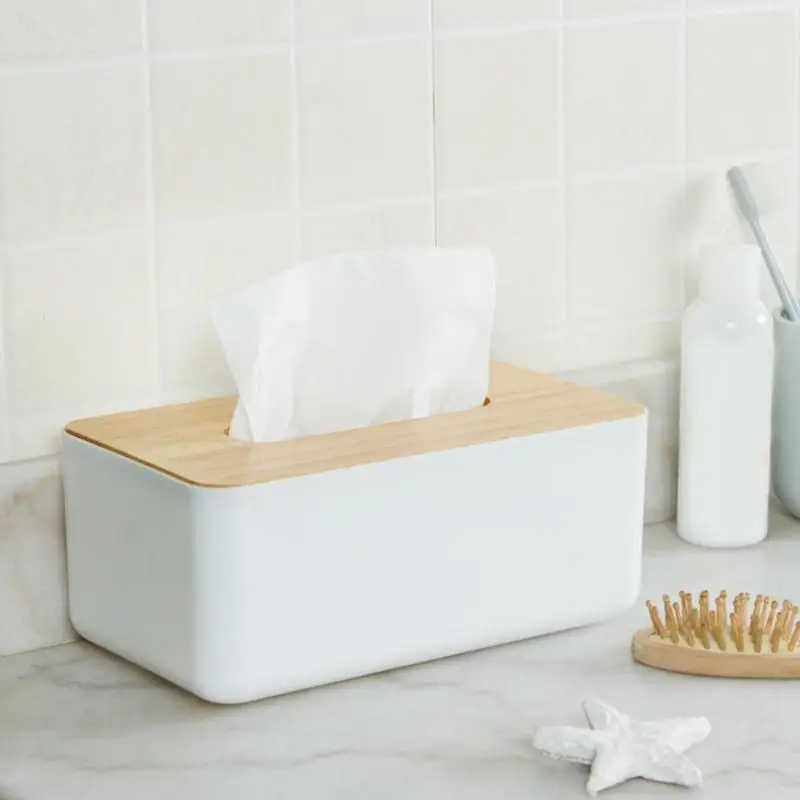 Деревянная коробка ткани дома Tissue Box Контейнер Полотенца Салфетка Держатель салфеток G4