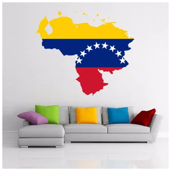 

8 Star Flag Map of Venezuela Wall Vinyl Blackboard Sticker Custom House Decor Wedding PVC Wallpaper Fashion Design