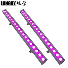 2 шт./лот 18*4 Вт RGBW 4in1 светодиодный IP65 светодиодный стены Шайба 4/8CH, выдерживающие 40-градусный Мороз; IP65 наружный Омыватель стены светодиодный прожектор