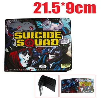 

New Comic Suicide Squad Joker Harley Quinn Bi-Fold Leather Purse Wallet LCF Gift