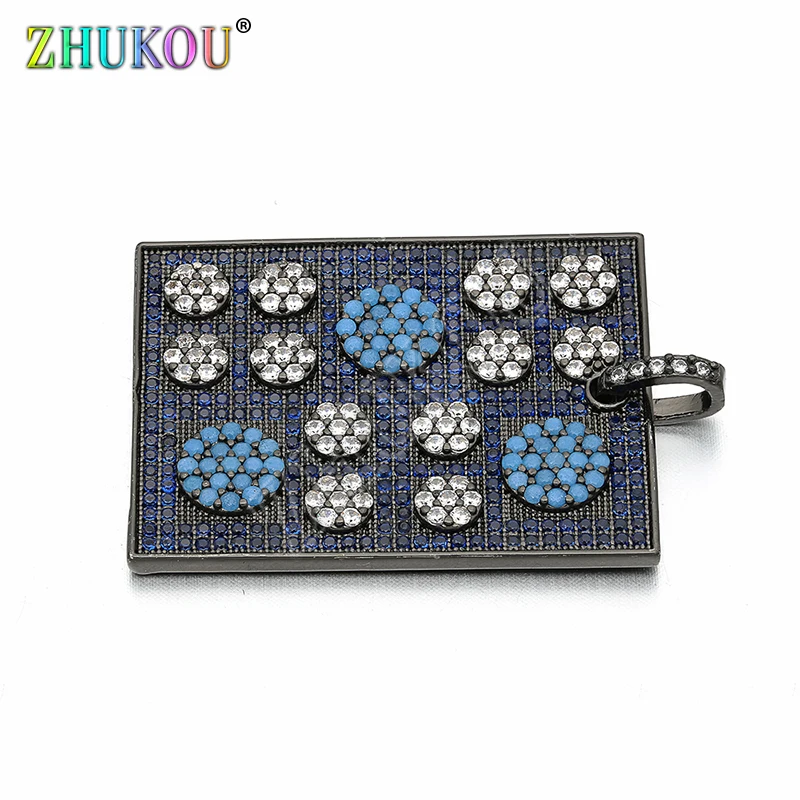

25x38mm Brass Cubic Zirconia Rectangle Links Charms Pendants DIY Jewelry Findings, Mixed Color, Hole: 3mm, Model: VD239