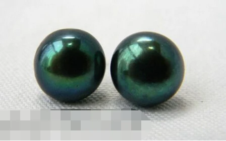 

HOT SELL - > 00435 Black Freshwater Pearl Stud Earring -Top quality free shipping