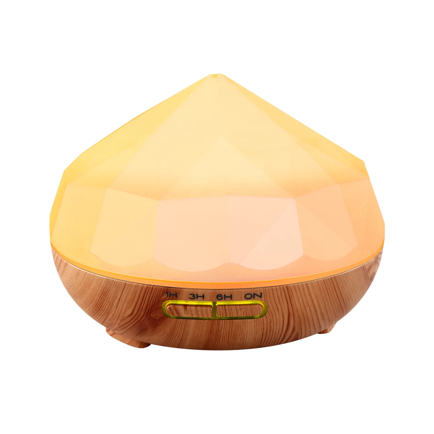 

300ML Humidifier Essential Oil Water Diffuser Ultrasonic Sprayer Aroma Lamp Air Purification with LED Light Wood Grain