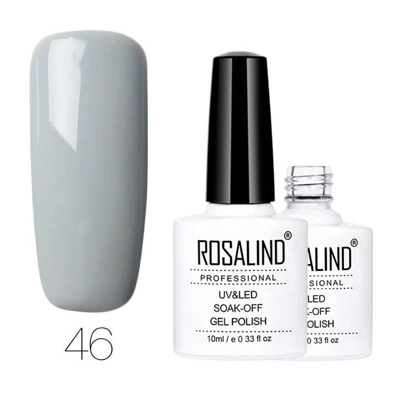 Гель ROSALIND 1, 10 мл,, чистый цвет, серия, Гель-лак для ногтей, повседневный Гель-лак, УФ светодиодный, для маникюра, для наращивания ногтей - Цвет: RD46