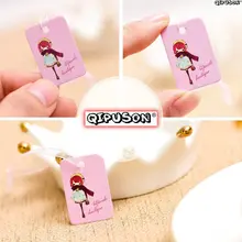 100 шт./пятно/мини карты, ручная работа ювелирные изделия метки, серьги, hangtags, брошь, цепочки и ожерелья бирки для демонстрации одежда Бумага Метки на заказ 2019062