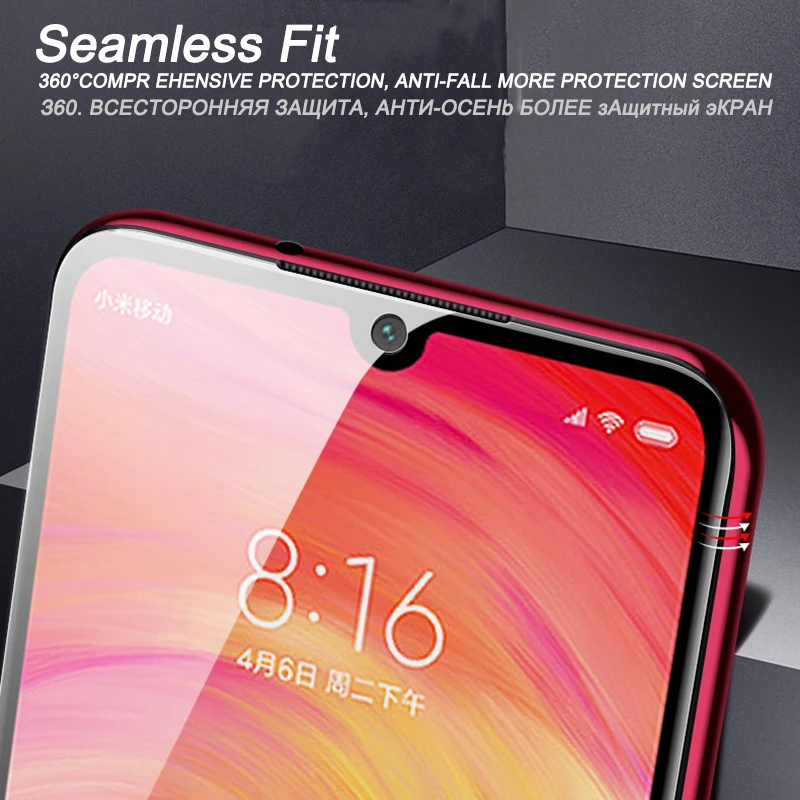 9D Full Curved Glue For xiaomi mi 9t 9 t a2 lite pocophone F1 Tempered Glass Redmi Note 8 7 6 Pro 7a k20 6A Protective Glas Film