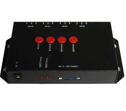 T-4000S RGB Controller SD card led pixel controller can max control 4096 pixels for WS2811 WS2801 WS2803 LP6803 | Освещение