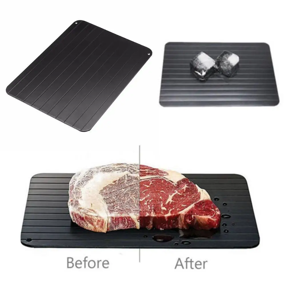 EZLIFE Magic Defrost Tray Safe Fast Thawing Frozen Fish Sea Food Meat Metal Plate Defrosting Tray Kitchen Cook Gadget Tool EZLIFE Magic Defrost Tray Safe Fast Thawing Frozen Fish Sea Food Meat Metal Plate Defrosting Tray Kitchen Cook Gadget Tool