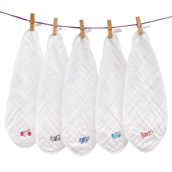 

newborn baby Face towel baby Bibs Saliva Bandana handkerchief cartoon cotton 30*30cm sort towel 5pcs/set YMH009