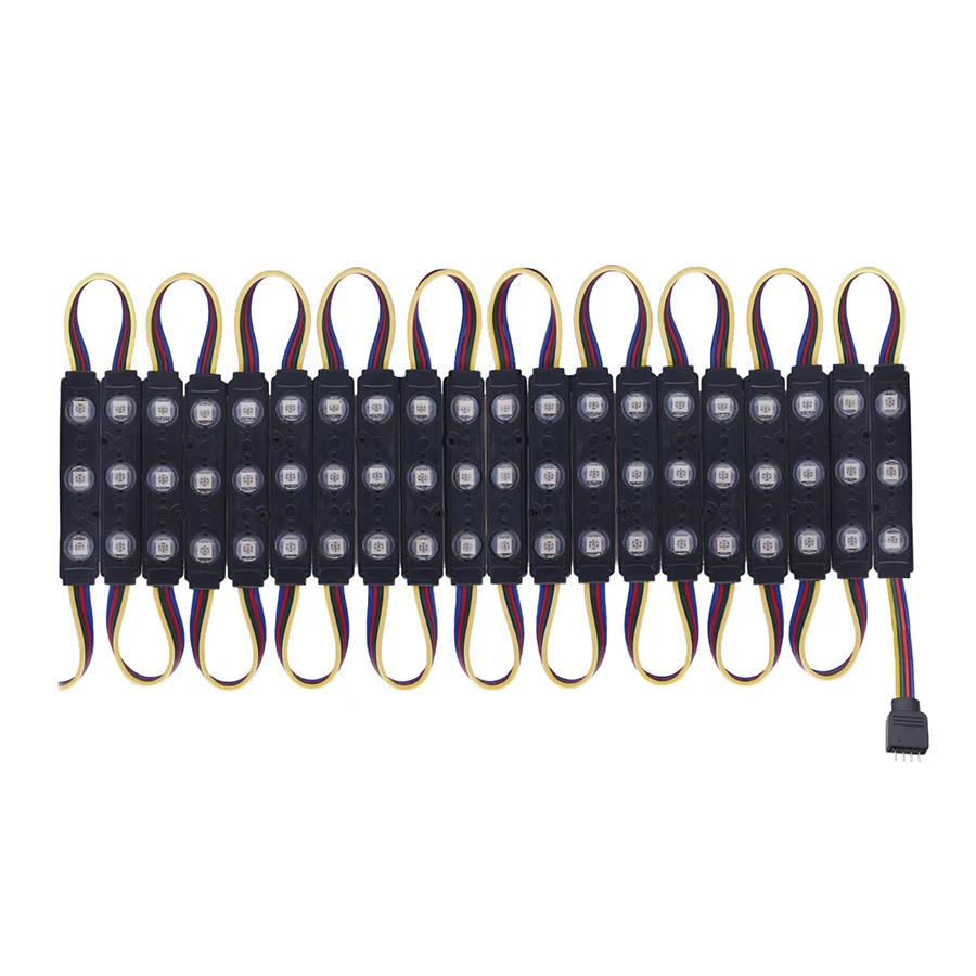 Цветная (RGB) 5050 SMD светодиодный модуль впрыска светильник DC12V 3 Водонепроницаемый