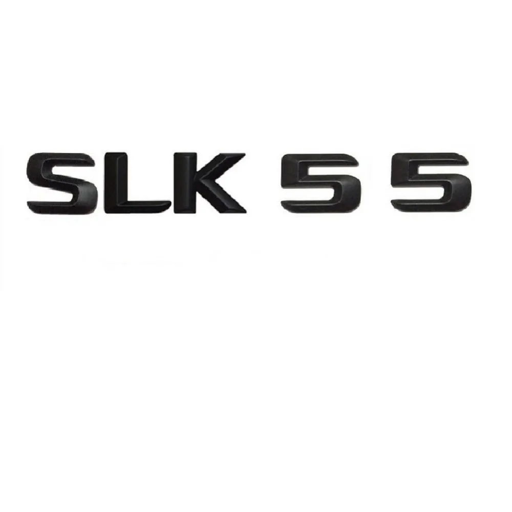 

1 set Matt Black ABS Car Trunk Rear Number Letters Words Badge Emblem Decal Sticker for Mercedes-Benz SLK55