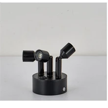 3 головы вращающийся провод подзарядка Li ящик аккумуляторной батареи лампы, 3*3 Вт витрина, удаление дисплея пятно света для свадьбы, выставки