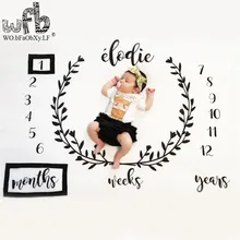 Розничная одеяло для новорожденных Для детей Фотография маленьких девочек мальчиков мой первый