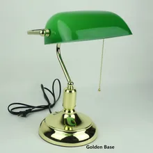 Green Desk Lamp Powerbank Table Light Office Lamparas Escritorio Decoracao Reading Lights Vintage Lustre Bedside Modern Lighting