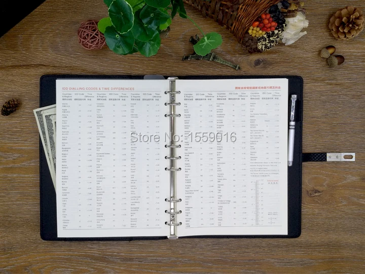 Кожаный чехол для блокнота 9 связующее кольцо календарь планировщик, записная книжка для составления расписания B5 блокнот