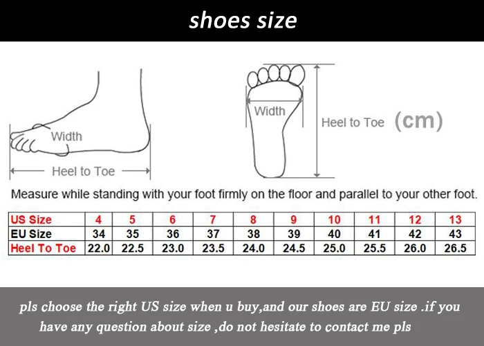 women shoes size