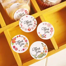 240 шт/партия 4 стиля Круглый "спасибо" Печать стикер чашка подарок наклейка на коробку продукты для выпечки запечатывания стикер, этикетка наклейка на упаковку