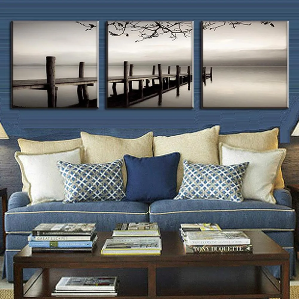 2016-New-3-Pcs-Set-Modern-Wall-Paintings-Grey-ferry-and-river-Canvas-Prints-Wall-Pictures (3)