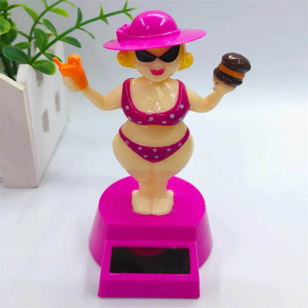 

Solar Powered Dancing Swinging Animated Dancer Toy Car Windowsill Doll Automobile Solar Girls Toys For Children#P6