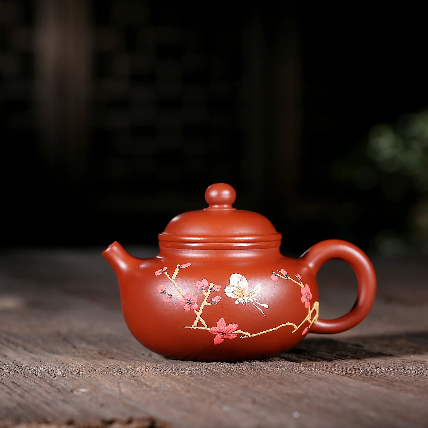 

Yixing Bright Red Robe Fan Zehong Full Manual Butterfly Bamboo Pot Kung Fu Tea Have Gift Infusion Of Tea Kettle Wholesale