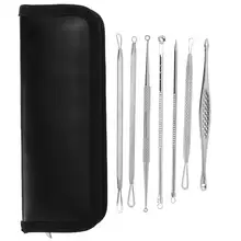 RUIMIO 7 шт. угревая игла экстракторы Нержавеющая сталь комедонов Пятна Remover Комплект от угрей инструменты для ухода за кожей