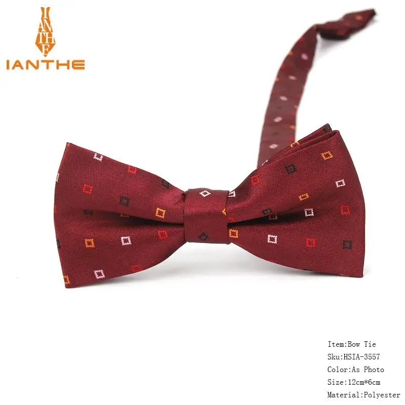 Галстук-бабочка, мужской галстук, Мужская модная деловая Свадебная рубашка с галстуком-бабочкой, мужская рубашка, подарок, Пейсли точка, бабочка - Цвет: IA3557