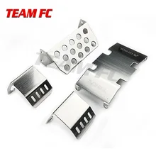 Stainless Steel Chassis Armor Protection Skid Plate for 1 10 RC Crawler Accessories TRX4 SCX10 II