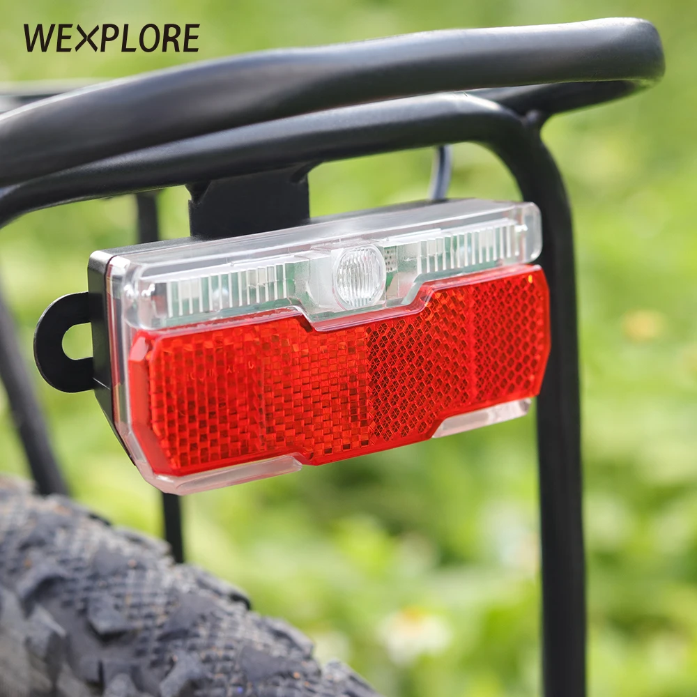 Discount ebike light with headlight and taillight set suitable for Input 12V 24V 36V 48V bafang Led Lamp e bike light fornt 3