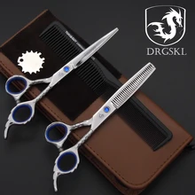 DRGSKL чешуя дракона ножницы для стрижки волос высокого качества, " Профессиональные Парикмахерские ножницы супер стали 440c ножницы для волос