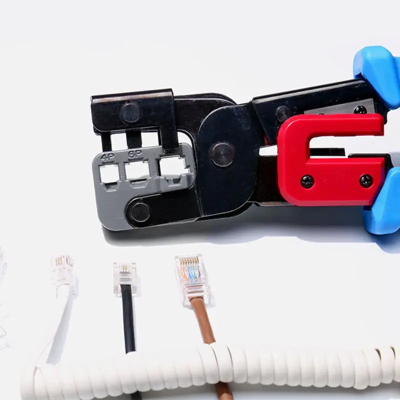 

Network RJ45 RJ11 RJ12 4P 6P 8P Crimping Wire Cable Plier Crimper Cutter Drilling Multifunction Tool