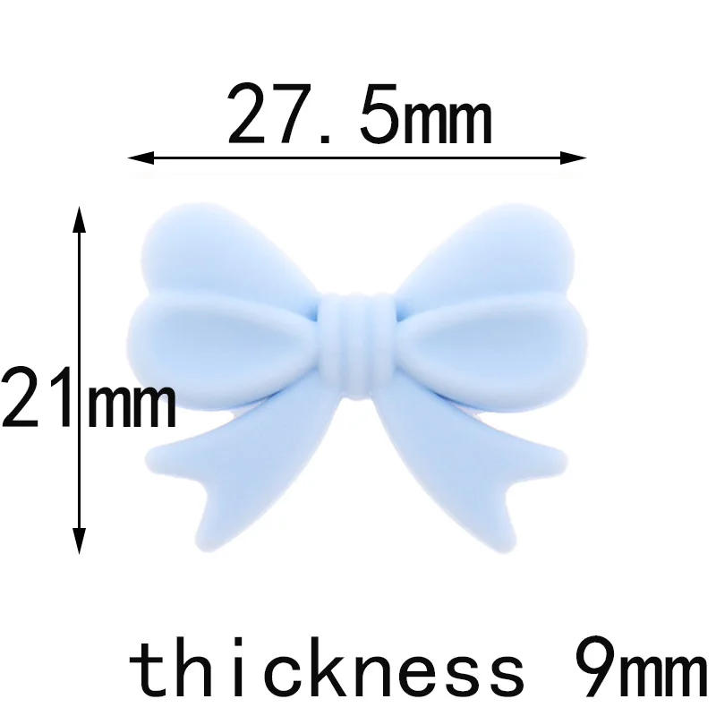 Fkisbox20pcs 식품 등급 실리콘 비즈 Bowknot 젖니 Teether 액세서리 DIY 젖니 목걸이 엄마 Mordedor 실리콘 Bebe