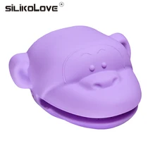 SILIKOLOVE кухонная кулинарная рукавица и прихват для микроволновой печи изолированные Нескользящие перчатки короткий палец ручной зажим рукавица Удобный горшок держатель