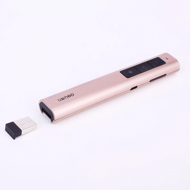 ديلي 2809R قلم ليزر الوجه القلم 100 متر التحكم عن بعد PPT القلم قابلة للشحن الأحمر ضوء التدريس سوط القلم مؤتمر القلم