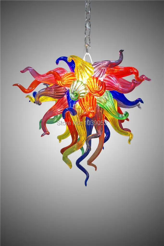 

Colorful Mini Bedroom Home Lighting Hand Blown Art Glass Chandelier