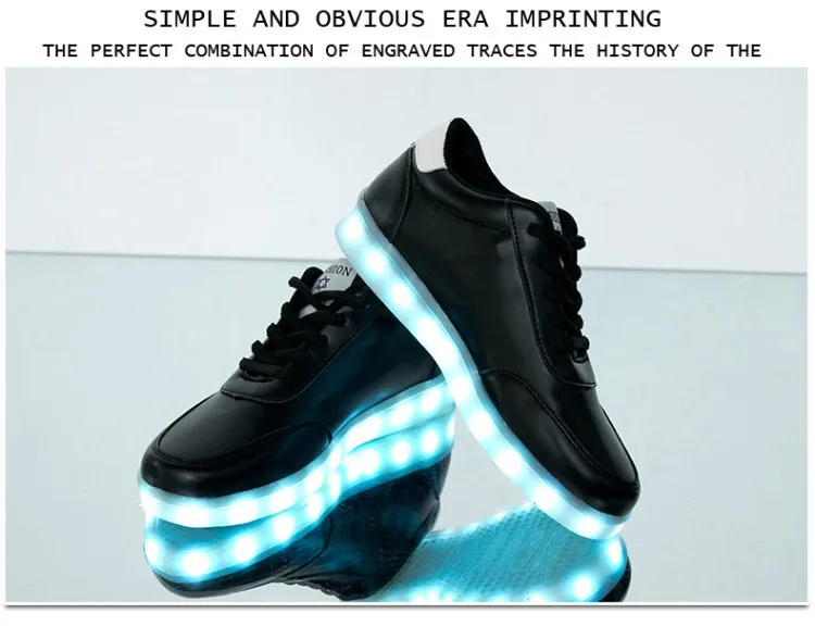 Корейская версия Ghost Step обувь для мужчин и женщин обувь usb зарядка легкие туфли мигающие непромокаемые светящиеся Светодиодный Фонари