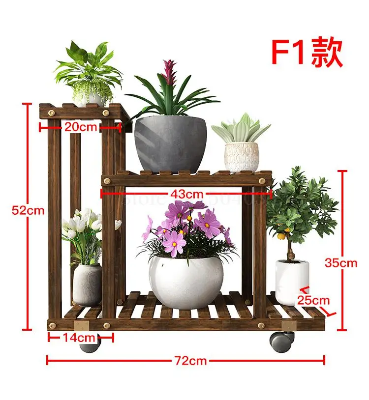 Цветочная полка в помещении и на открытом воздухе многоэтажные домашние балконные стеллажи из массива дерева гостиная горшок для комнатных цветов напольный
