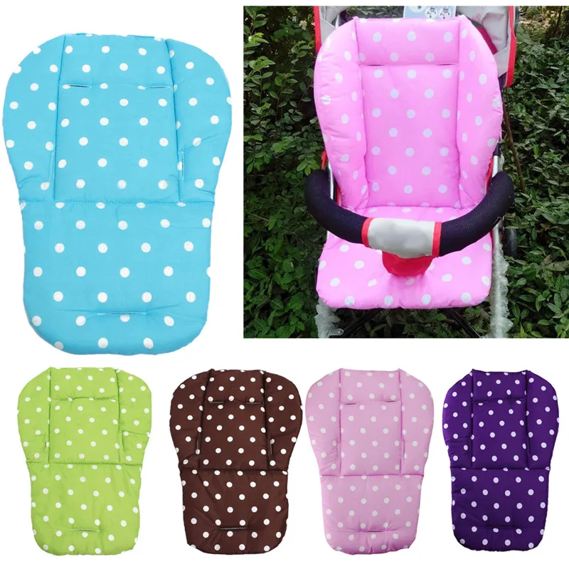 

Soft Baby Infant Stroller Seat Cushion Pushchair Cotton Polka Dots Cushion Mat Car Seat Decorative Pillows