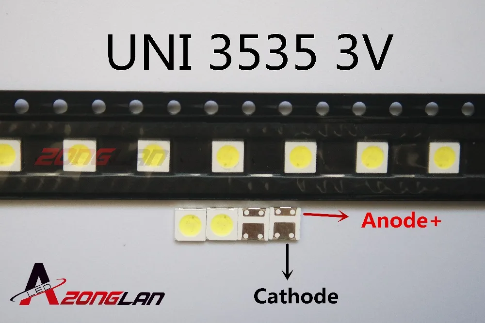 1000 шт. UNI светодиодная подсветка Высокая мощность LED 1 Вт 3537 3535 90 лм 3 в холодный