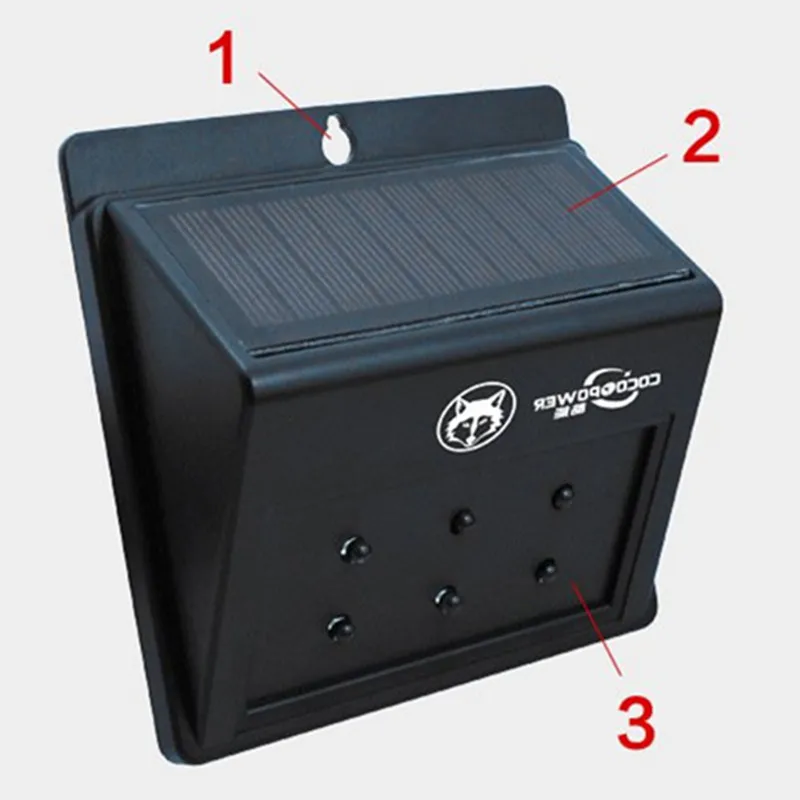 

Solar Outdoor Light Panel Powered Motion Sensor 4/6 Led Lamp Energy Saving Wall Lamp Solar energy animal red light