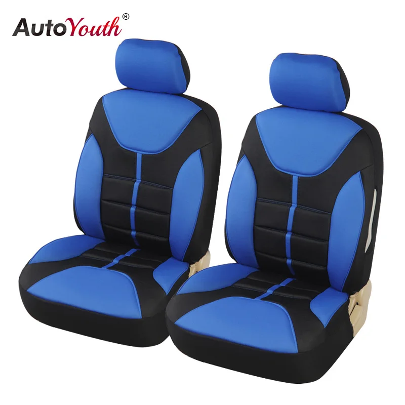 

AUTOYOUTH Multicolor luxury Car Seat Covers Universal Fit Most Front Cat Seat Protector Airbag Compatible Foam Back Support