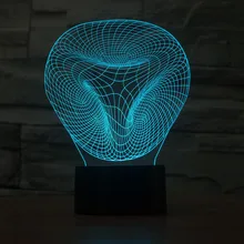 Разноцветная световая коробка с usb-подключением Абстрактная Геометрия 3D bulbing Свет Волшебный проектор лампа светодиодный 3d-ночник лампа