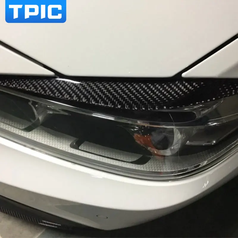Передние фары TPIC из углеродного волокна веки для бровей BMW F30 320i 325i 316i 3 серии 2013 2015
