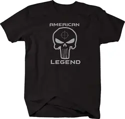 2019 Лидер продаж 100% хлопок Каратель Череп Американский Военный снайпер Мужская футболка Летний стиль