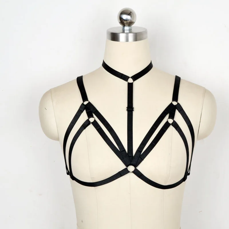 Sexy fashion lingerie harness cage bra 90's cupless lingerie women Body