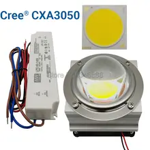 CREE CXA3050 COB светодиодный светильник DIY модуль светодиодный массив светодиодный светильник с 50-60 Вт MEANWELL LPC-60-1400 драйвер и 66 мм стеклянный объектив и радиатор