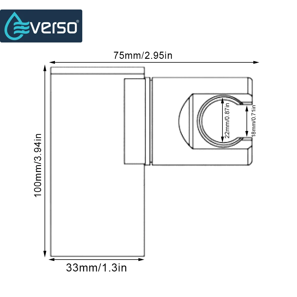 Эверсо ABS пластик хром Настенный ручной душ кронштейн душевая головка держатель душевая арматура